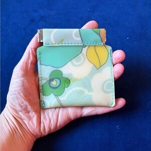 GAP Green and Yellow Floral Coin Purse